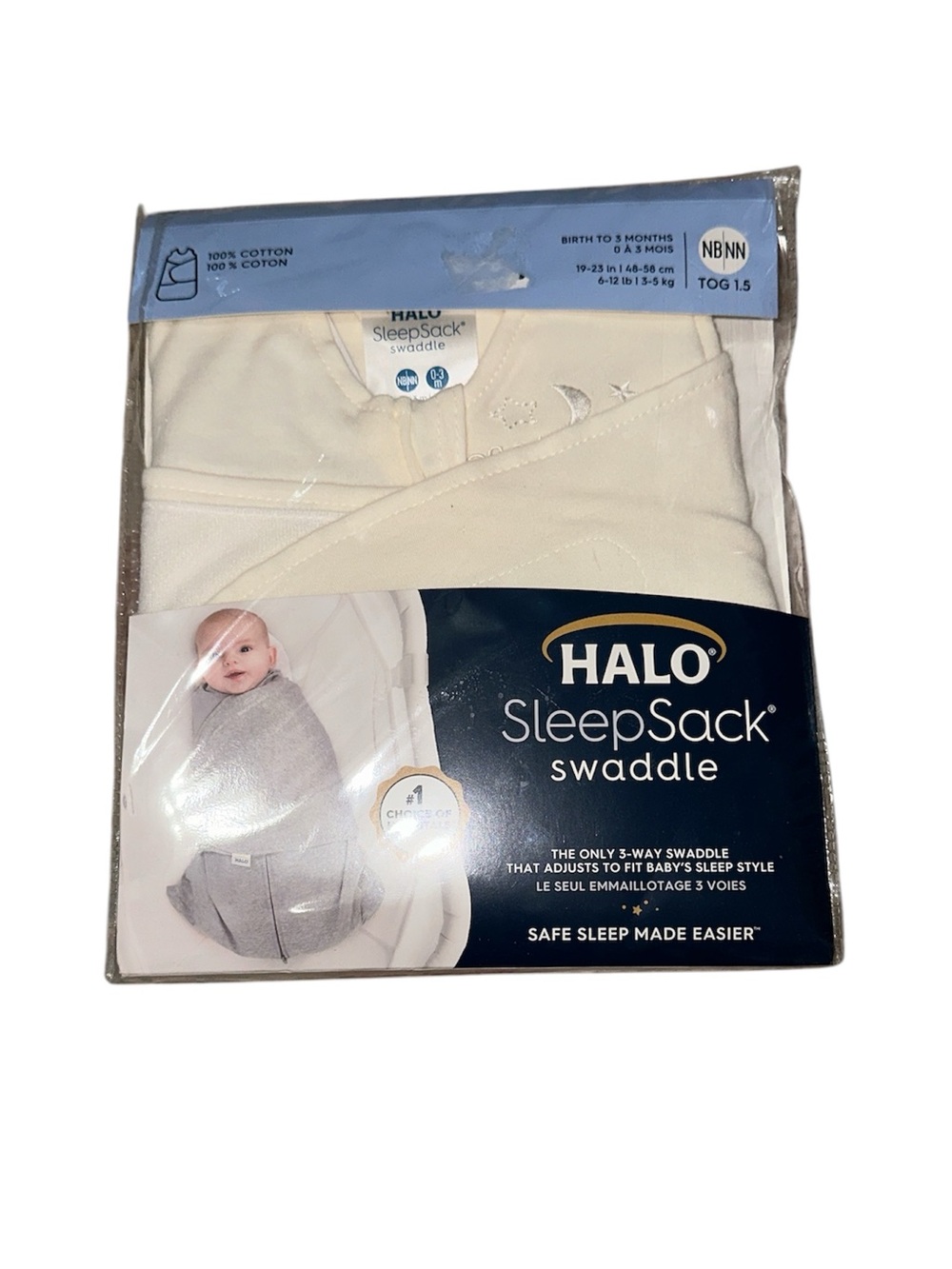 Halo Sleep Sack Swaddle Newborn 100% Cotton